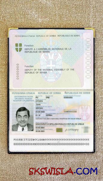 Serbia paszport dyplomatyczny (2008-2016) wygląd zdjęcia pliki PSD, skan i fotografowany obraz